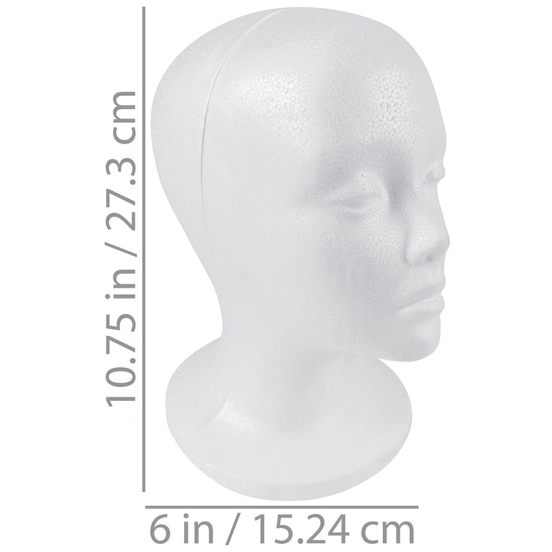 2 Pieces Foam Wig Head - Female Styrofoam Mannequin Hairpieces