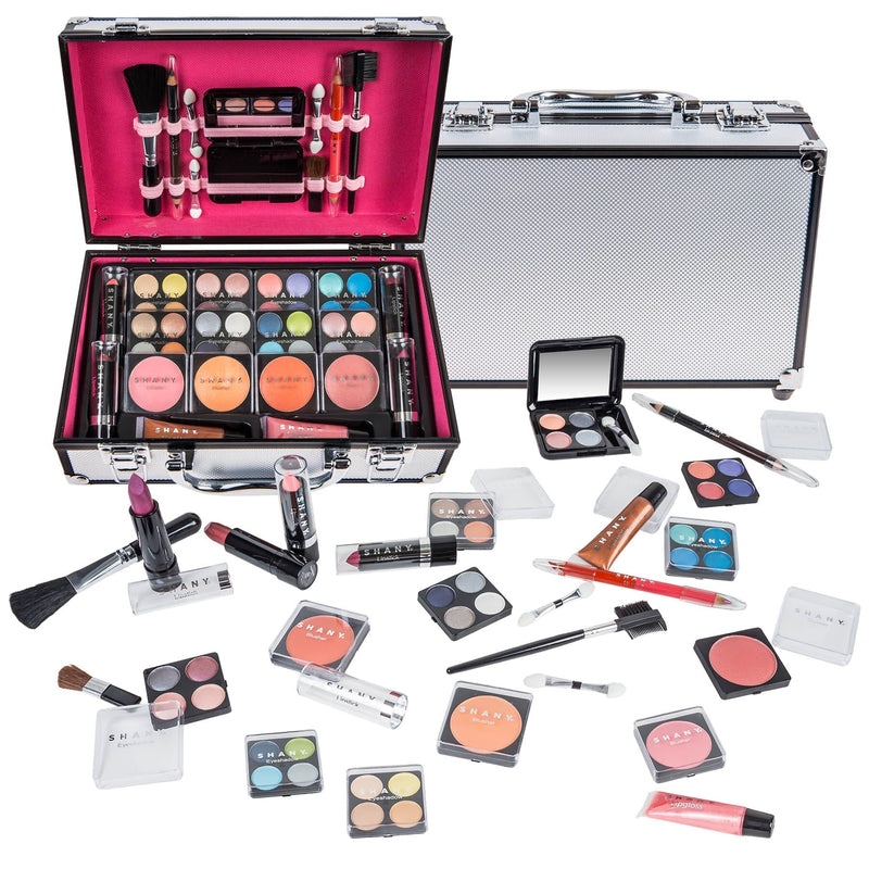  SHANY Luxe Book Makeup Set - All In One Travel Cosmetics Kit  with 30 Eyeshadows, 15 Lip Colors, 5 Brushes, 4 Pressed Blushes, 3 Brow  Colors, and Mirror : Beauty & Personal Care