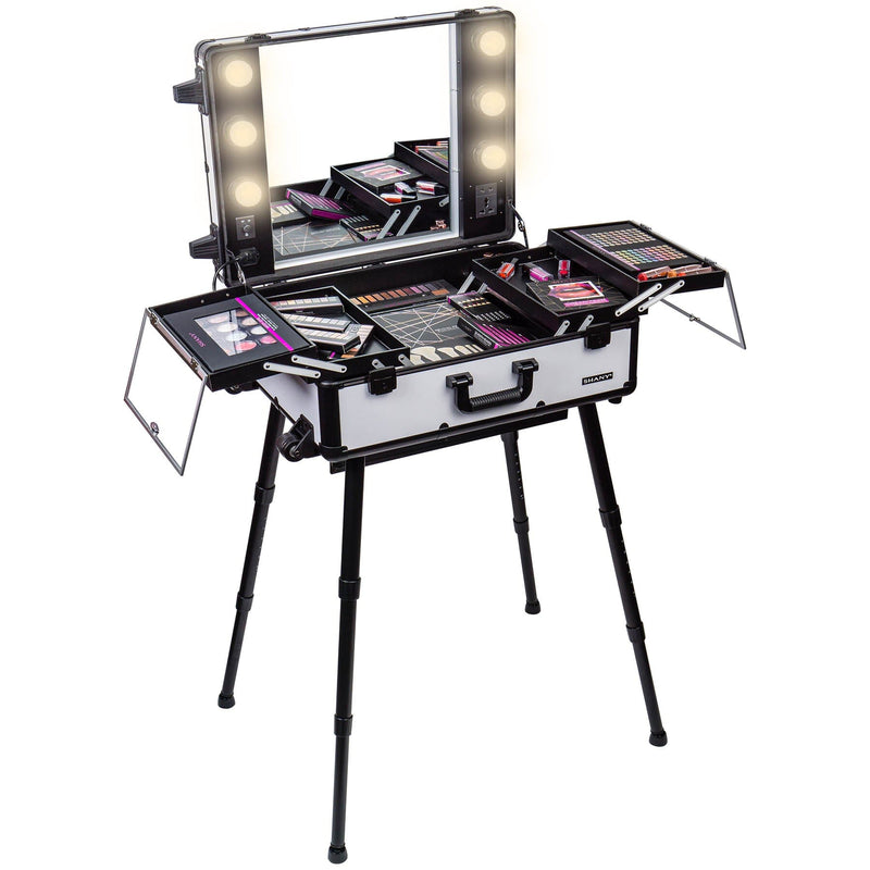 YES1394 rolling studio cosmetic makeup case