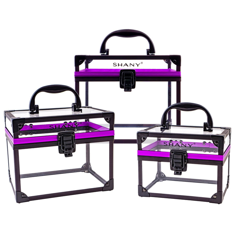 Assorted Size Cosmetics Travel Bag - Black Mesh - 3PC Set