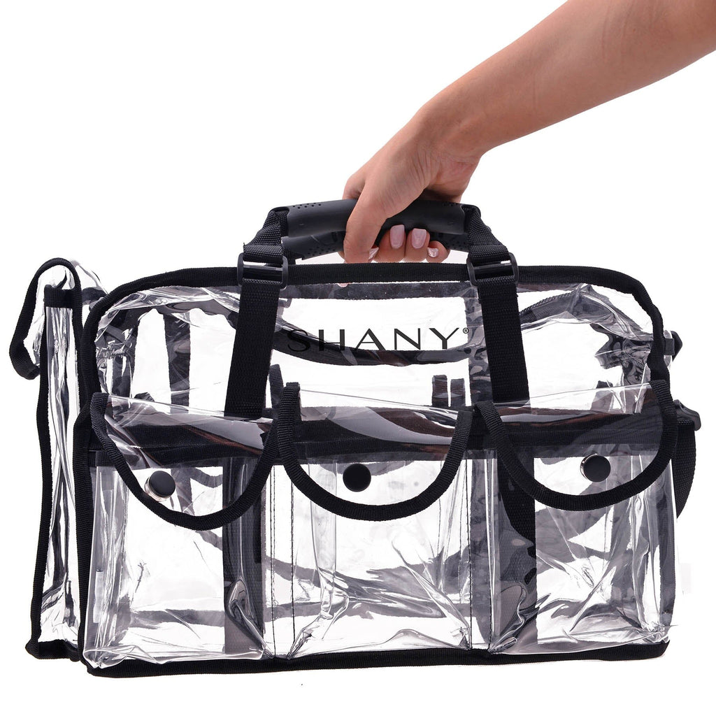 Shany Assorted Size Cosmetics Travel Bag - Black Mesh Make Up Bag/Organizer - 3PC Set