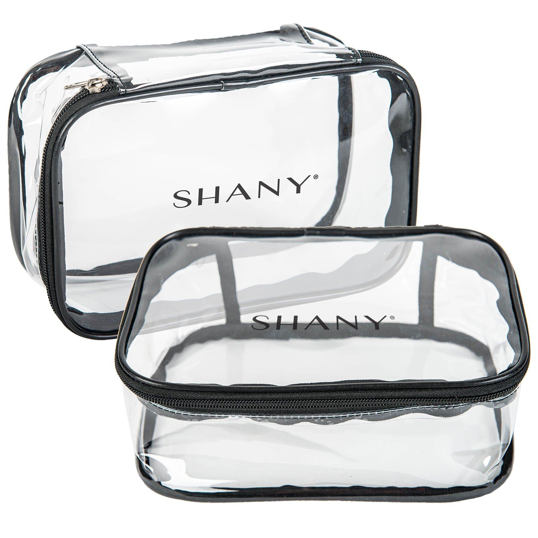 Shany Clear Makeup Bag, Pro Mua Rectangular Bag with Shoulder Strap, Large