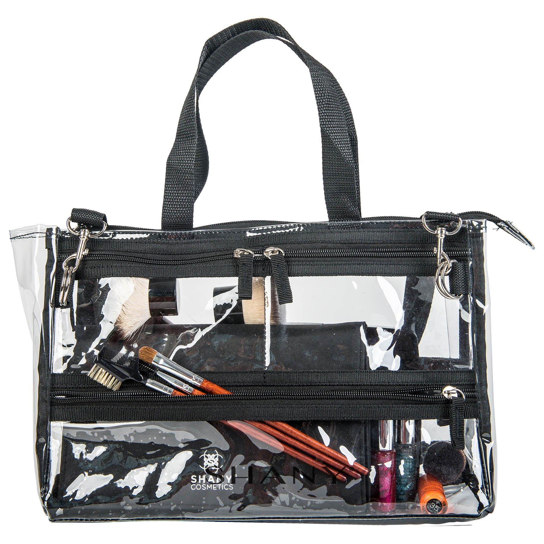 Shany Clear Makeup Bag, Pro Mua Rectangular Bag with Shoulder Strap, Large